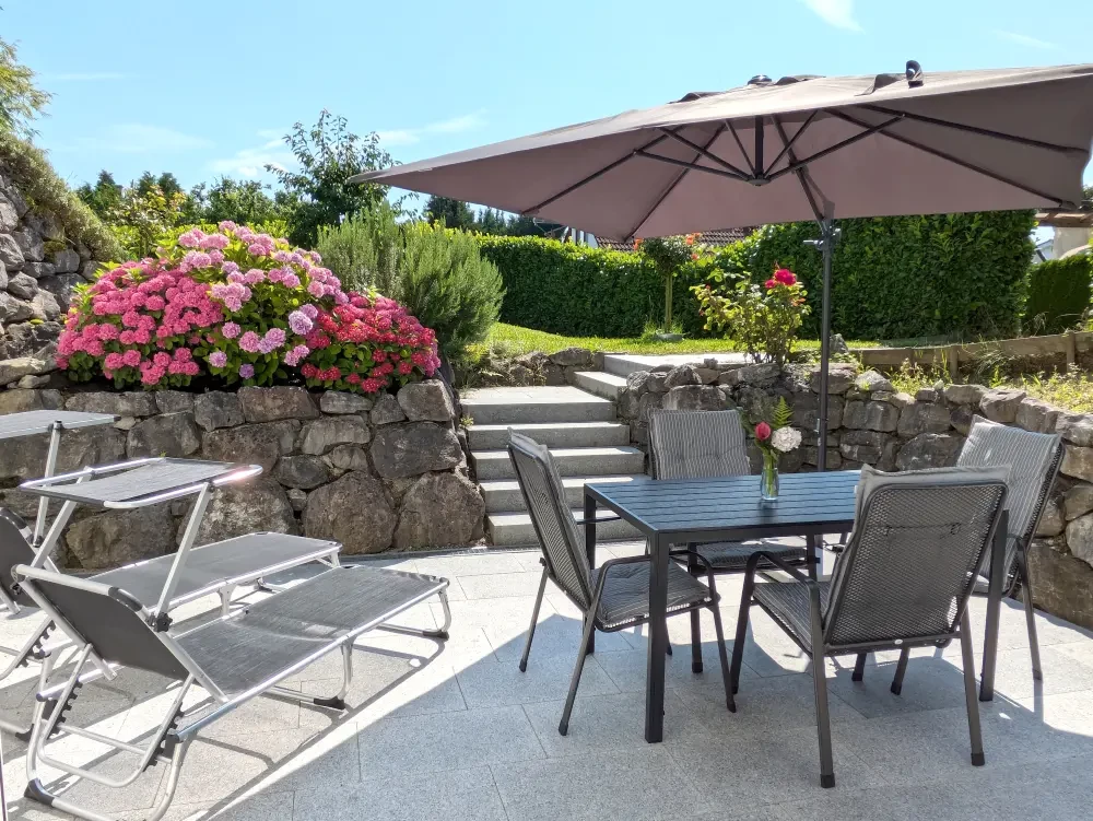 Garten der Ferienwohnung Brändle